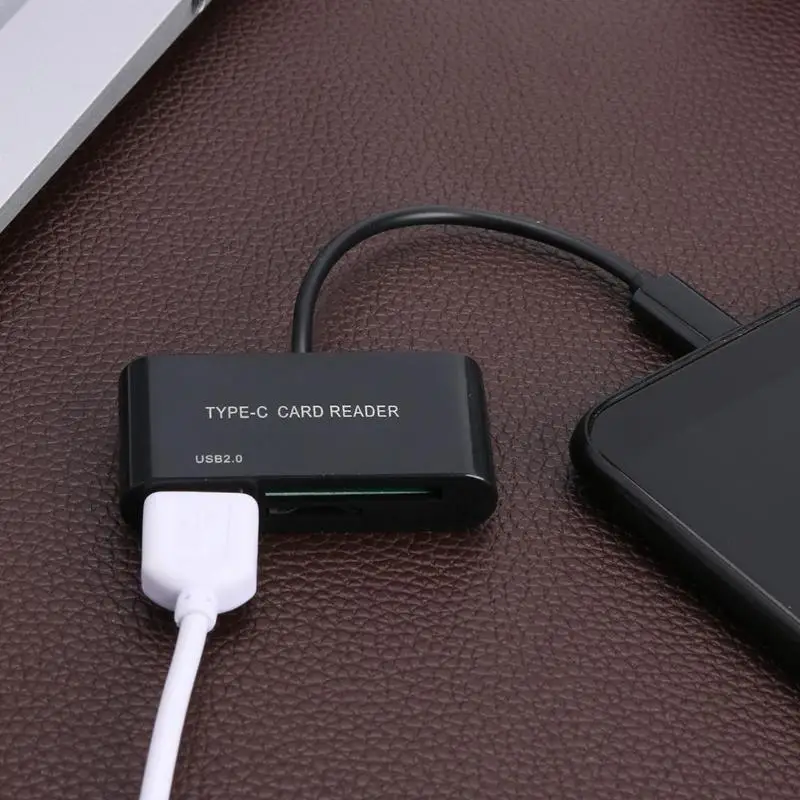 Устройство для чтения карт памяти Micro SD/TF 3 в 1 USB Type C адаптер OTG кардридер Macbook