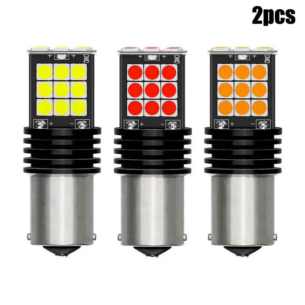 

2pcs/set 1156/1157 BA15S No Error LED Reverse Backup Turn Signal Tail Brake Light Bulbs 24-SMD Cars Brake Stop Light Car Accesso