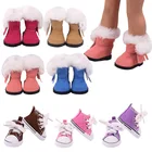5 см кукольная обувь, зимние ботинки, милые детские ботинки для девочек 14 дюймов, американская мода, разноцветная повседневная одежда, аксессуары, ткань