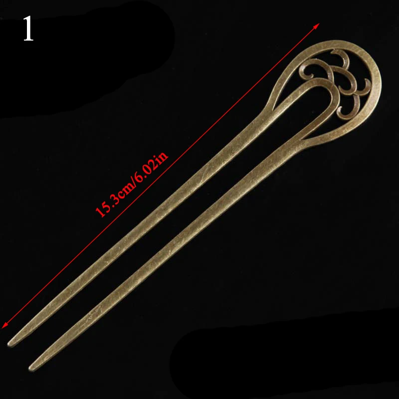 

Traditional Vintage Ancient Chinese Hairpins Carved Alloy Hair Fork Japanese Hair Clips Chop Sticks for Hair Women Girl Bride