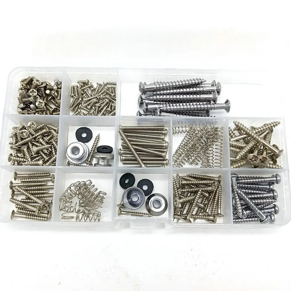 

254PCS Guitar Screw Kit Strap Buttons Spring Guitar Repairing Tool
