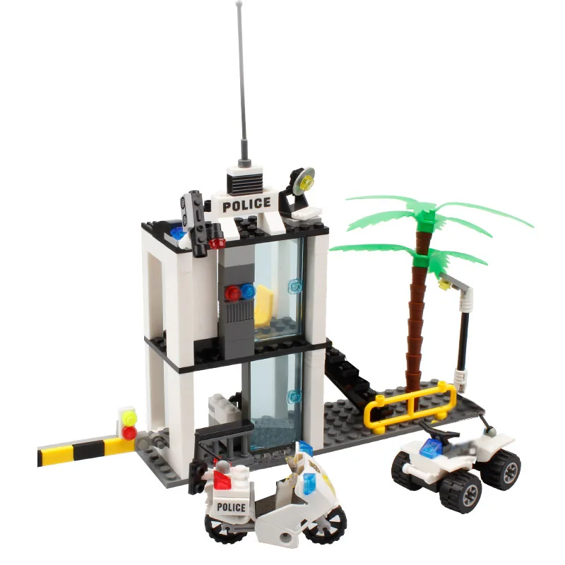 

KAZI Police station City Figures SWAT Model Building Blocks Bricks Toys For boys Christmas Gifts