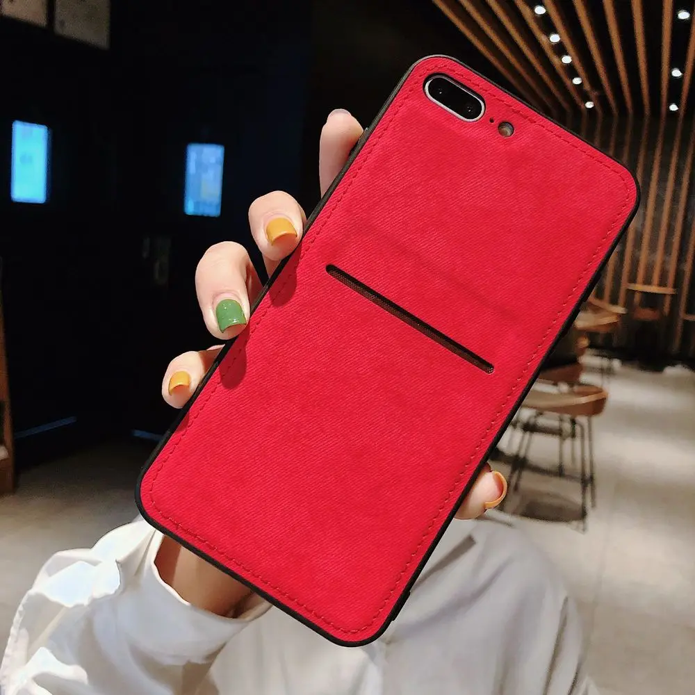 

Cloth Pattern Phone Case For iPhone 11 12 Pro Max mini XR X XS 7 8 6 6S Plus Funda Coque Pluggable Card Shockproof Back Cover