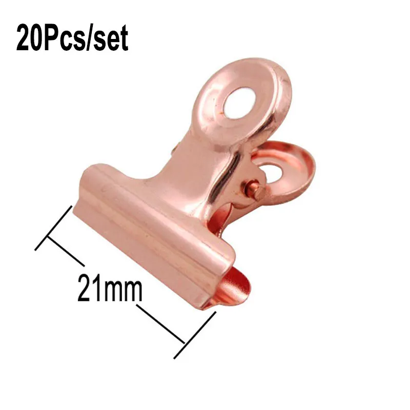 20 шт./компл. 21 мм * 23 круглые металлические зажимы для бумаги билета бирки мешков