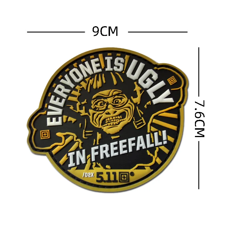 В виде головы тигра ПВХ/PU патч Военная нарукавная нашивка значок 511 & 99% 1% звезда