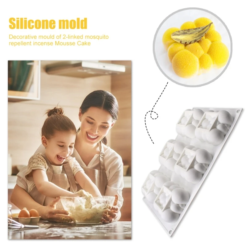 

3D Silicone Mold DIY Geometry Stereo Cloud Cake Mold Ornament Mold Cake Decoration Tools Baking Mold Home Kitchen Accessories