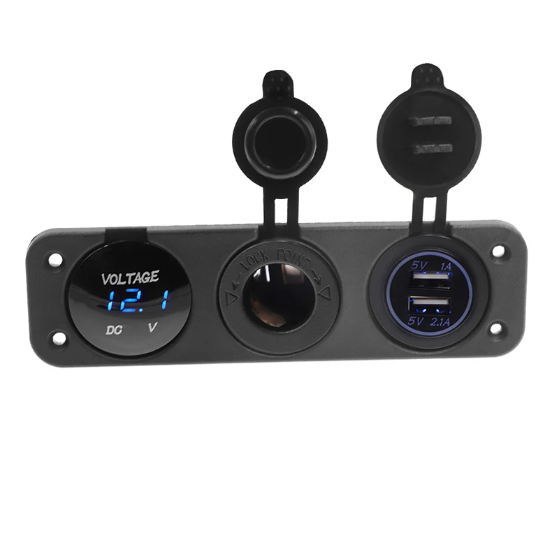 Светодиодный переключатель для автомобильной морской лодки 12 ~ 24 В с двойным