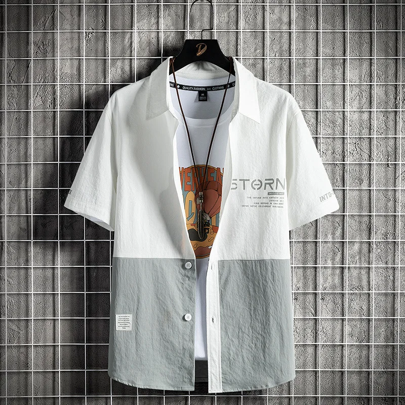 

Shirt men's short sleeve summer Korean fashion casual half sleeve shirt men's summer cool coat men's