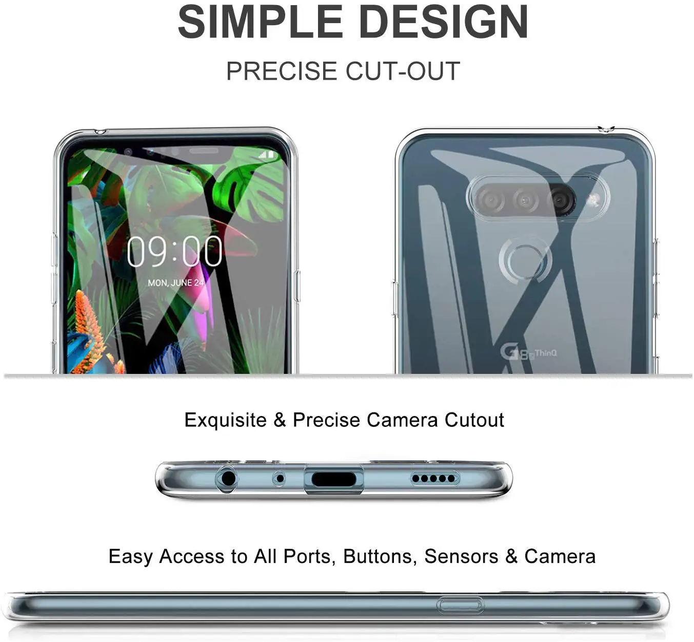 Для LG G8X G8s G7 ThinQ K42 K52 K62 K22 K41S K51S K61 K40S K50S K50 K40 G6 Q7 Q60 Q70 прозрачный TPU гель чехол для