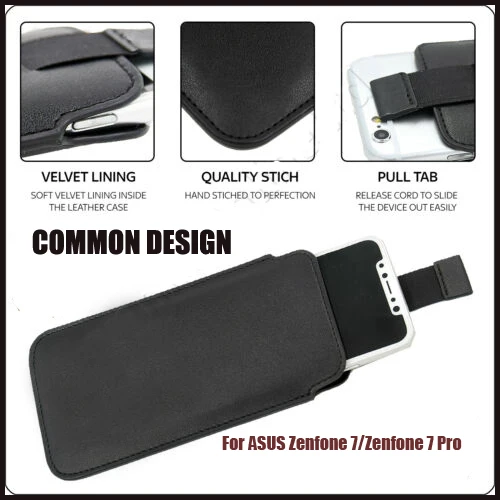 

Casteel PU Leather Case For ASUS ZENFONE 7 PRO ZS671KS ZENFONE 7 ZS670KS Pull Tab Sleeve Pouch Case Cover