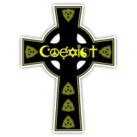 11349 various sizes removable decal coexist cross car sticker waterproof accessories on bumper rear window laptop