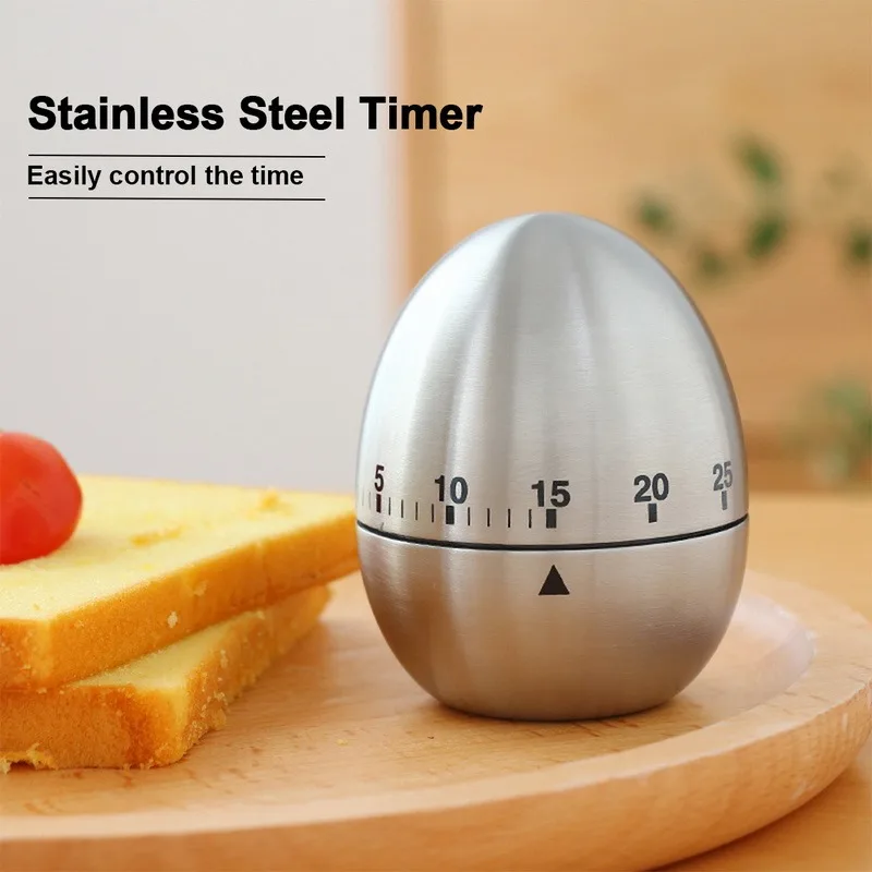 

Timer Kitchen Cooking Reminder Student Homework Alarm Clock Mechanical Clockwork Creative Egg Shape for Sports Snap Restaurant