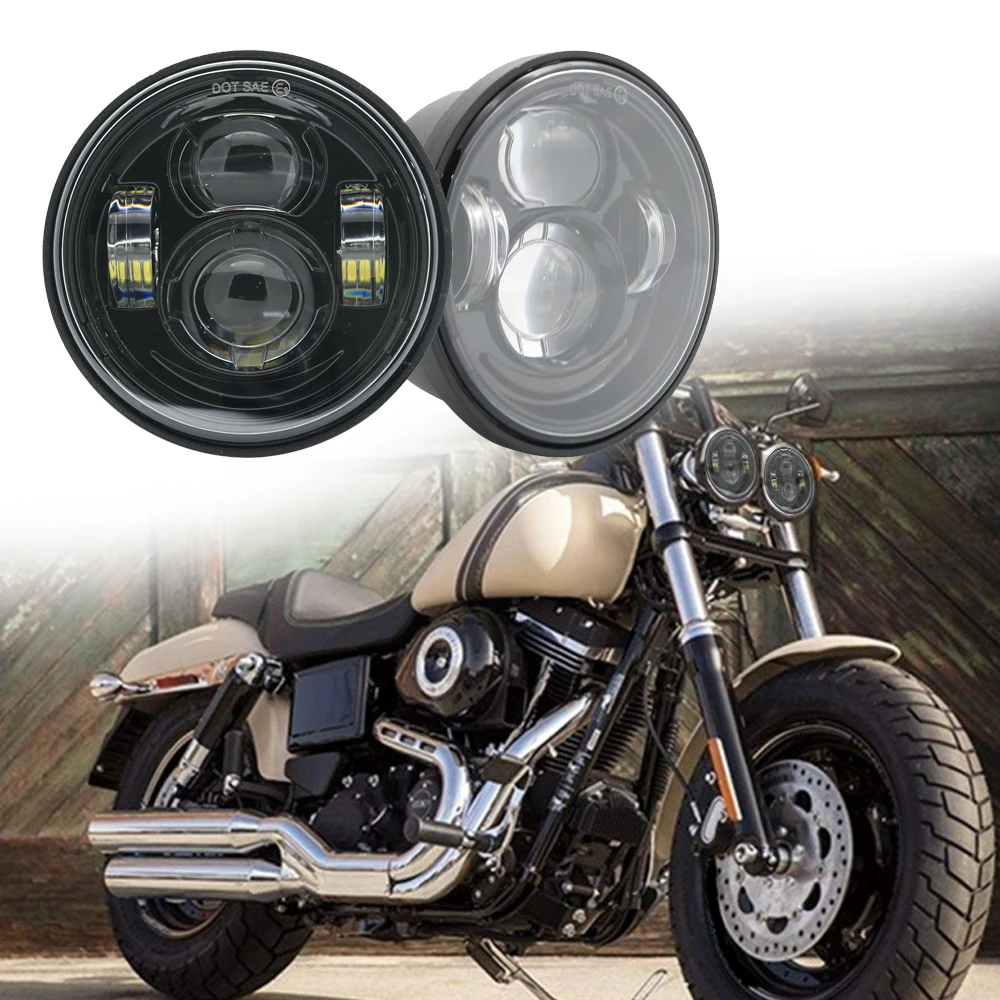 Светодиодный двигатель для Dyna Fat Bob двойная фара 40 Вт мотоцикла Harley FXDF модель