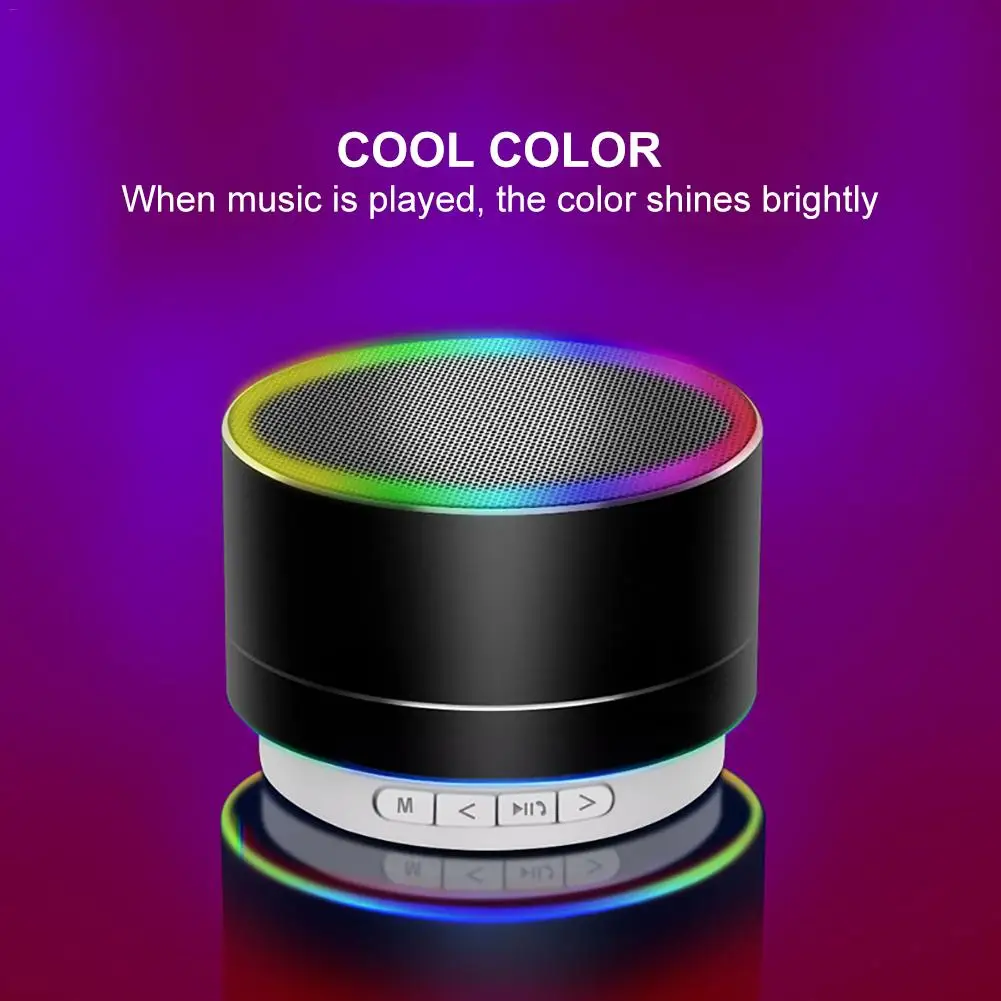 Светящийся беспроводной Bluetooth стерео для мобильного телефона небольшой динамик