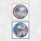 Наборы для вышивки крестиком с изображением Луны, подсчитанная ткань 14CT 11CT, Печатный холст, наборы для вышивки DMC, рукоделие сделай сам