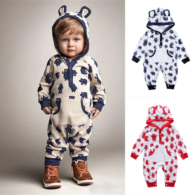 

New Arrival Baby Girl Rompers Toddler Boy Clothes Newborn Jumpsuit Cute Hooded Romper Infant Jumpsuit Ropa Bebe Recien Nacido