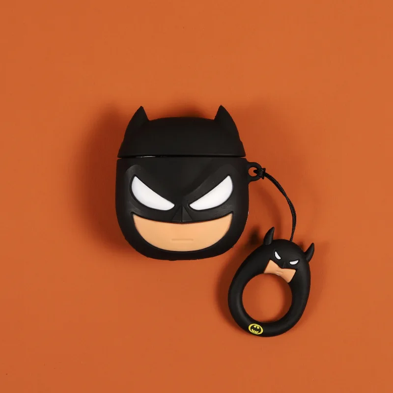 Batman Силиконовый чехол с bluetooth-наушниками Marvel для Apple AirPods, ультратонкий милый защитный чехол для AirPods, чехол для зарядного устройства - Цвет: Batman