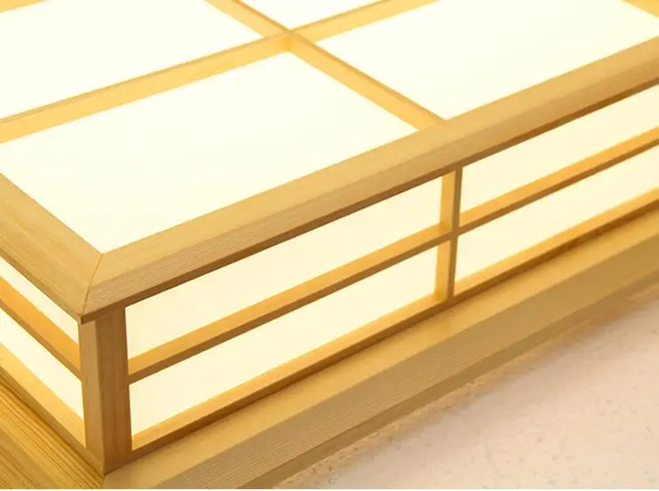 Прямоугольник деревянный потолок светильник светодиодный 64w заподлицо лампа для