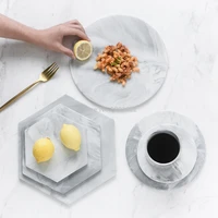 tableware marble plates cheese cutting boards decorative pastry serving tray round hexagon dessert plate steak salad snack plate