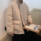 Парка LEGIBLE мужская с воротником-стойкой, повседневная однотонная Свободная куртка, зимний сезон 2021