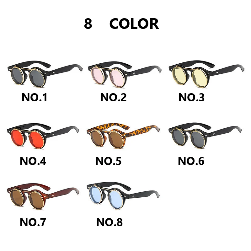 Новинка 2020 Винтажные Солнцезащитные очки в стиле стимпанк Ретро стиль круглая