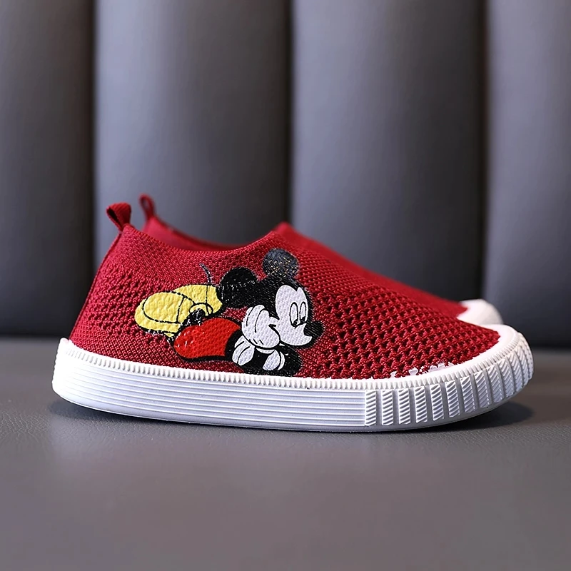Lovely Cute Disney Mickey Mouse Children Casual Shoes Mesh Breathable Comfort Boys Girls Toddlers Kids Sneakers Infant Tennis