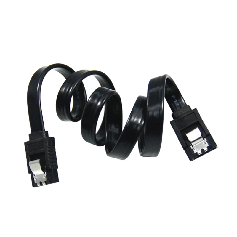 

1 шт. Новый Прочный 40 см СЕРИЙНЫЙ SATA 3 RAID кабель для передачи данных жесткого диска сигнальные кабели для жесткого диска черный прямой высоко...