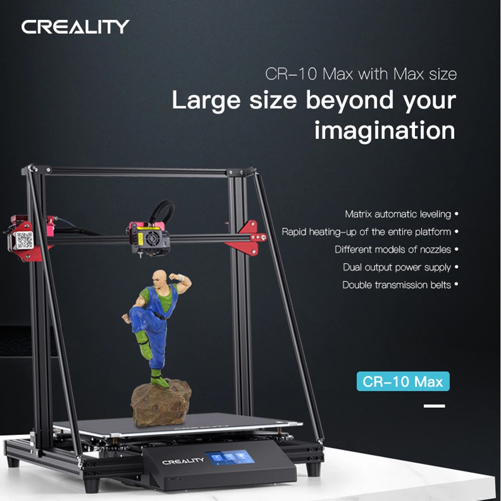 Creality FDM 0 1 мм 17 7*17 7*18 5 дюймов 3d принтер 4 3 ''сенсорный экран для архитектурного