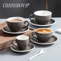chanshova ceramic coffee cups and saucer set 80 200ml tea cup and saucer set coffee mug china porcelain h618