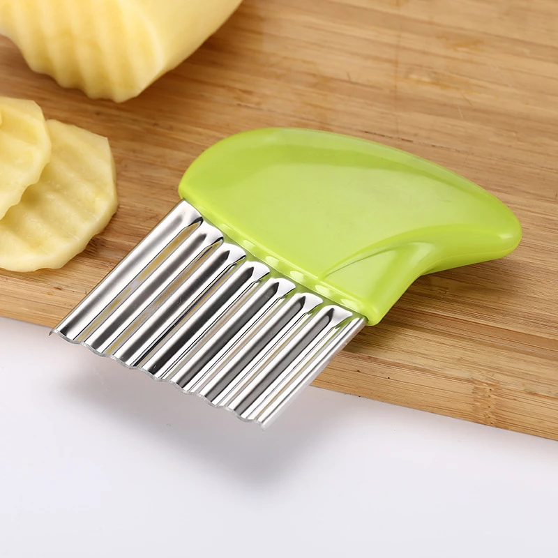 

French Fries Cutter Vegetable Potato Chips Making Peeler Wavy Edged Knife Fruit Shredder Slicer Kitchen Tool Accessories