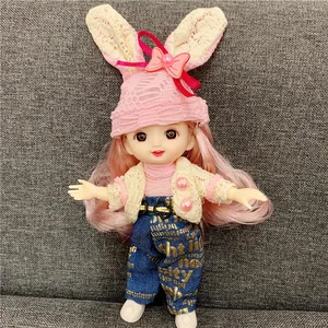 new 16cm 13 articulated bjd doll 3d eyes 112 cute face doll plus clothes accessories fashion diy dress up girl toy best gift free global shipping