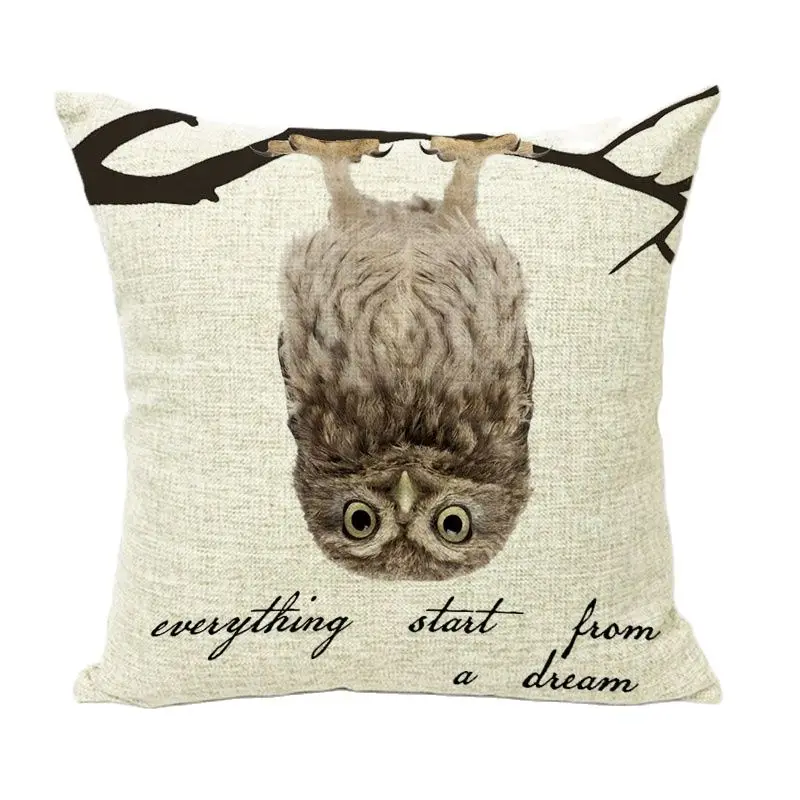 Cuteness Animals Rabbit Dog Cushion Cover Brand Home Hotel Decor Kussenhoes Throw Pillow Square Car Seat Linen Cotton | Дом и сад