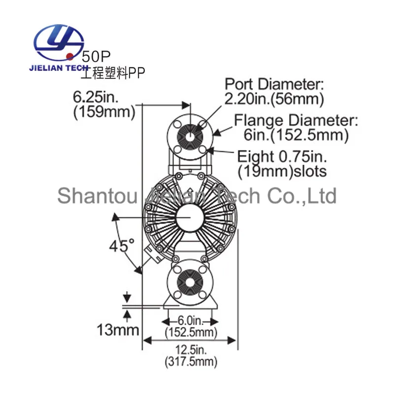 BML 50P пластиковый микро мембранный насос 568л/мин PTFE воздушный для циркуляции