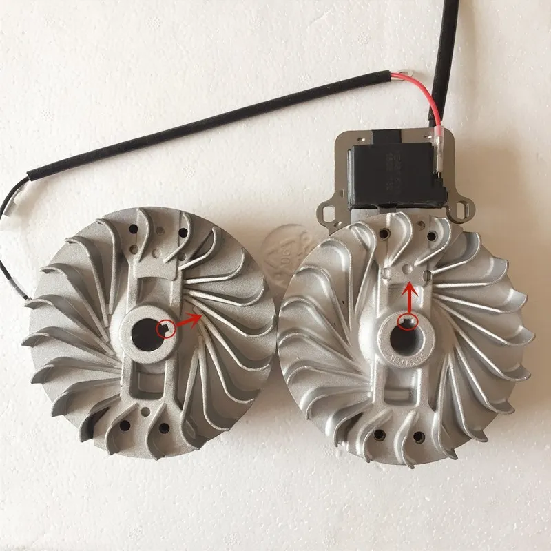 

Маховик для китайского 1E48F 48F 63CC, 2-тактный двигатель, зажигание, летающее колесо, шнек земли, запчасти для экскаватора, 2 вида