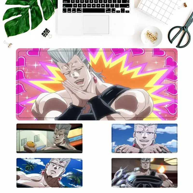 

Brand JoJo Jean Pierre Polnareff Gaming Mouse Pad Laptop PC Computer Mause Pad Desk Mat For Big Gaming Mouse Mat For Overwatch