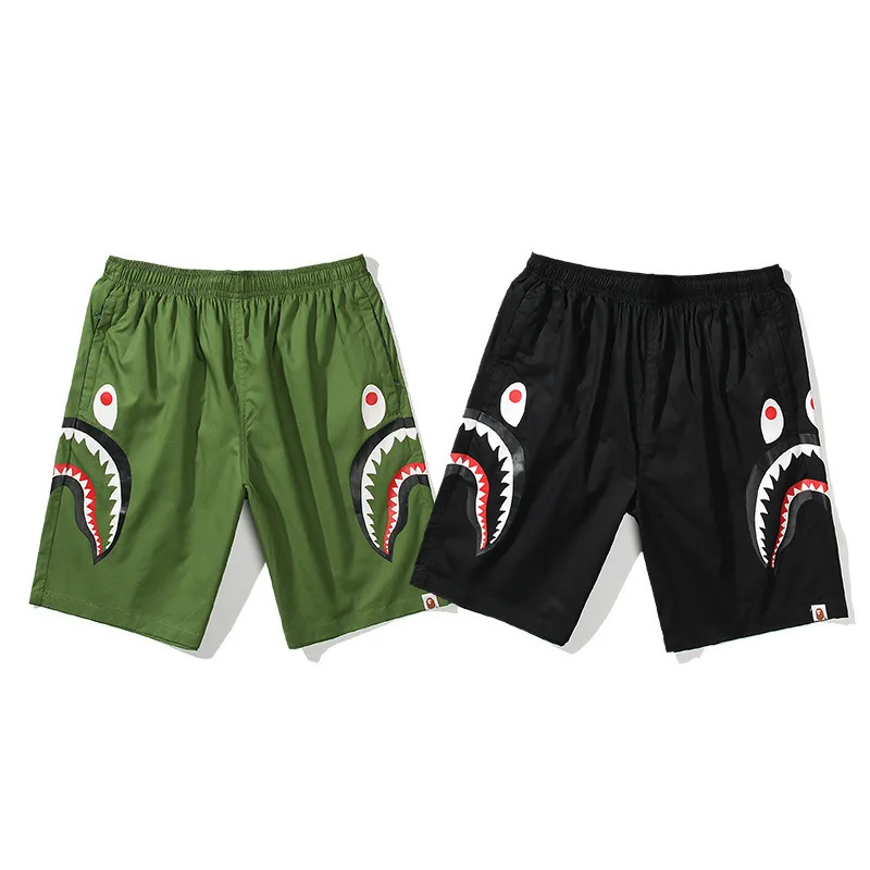 

2021Summer new fashion brand men's youth student street fashion side tooth overalls shorts