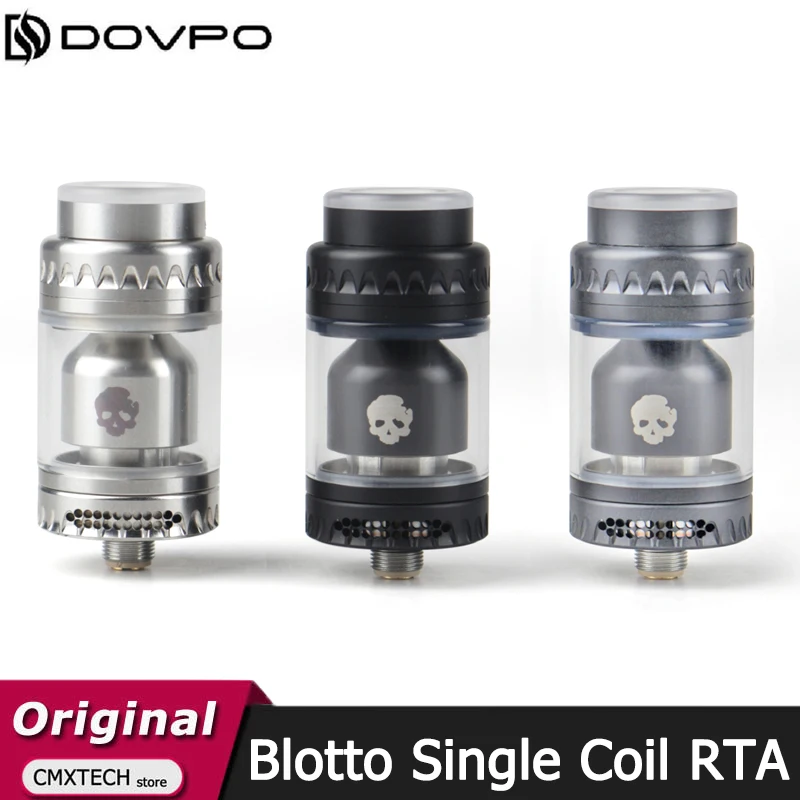 Оригинальный атомайзер Dovpo Blotto с одной катушкой RTA 5 мл металлические столбики