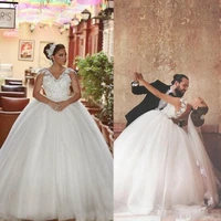 backless 3d floral appliques ball gown wedding dresses arabic bridal dresses robe de mariage vestidos de novia