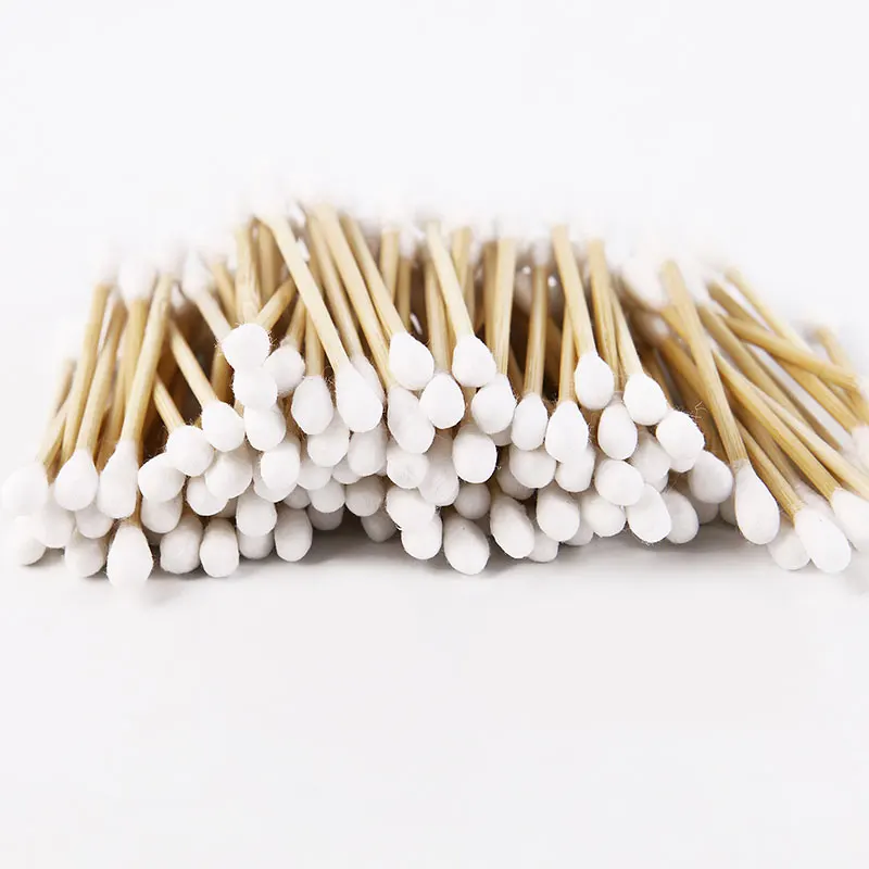 100 шт./упак. двойной головкой ватные тампоны Для женщин Макияж бутоны наконечник