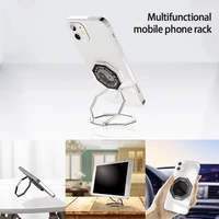 360 rotation foldable mobile phone stand back back mounted mobile phone ring bracket metal desktop desk magnetic stand holder