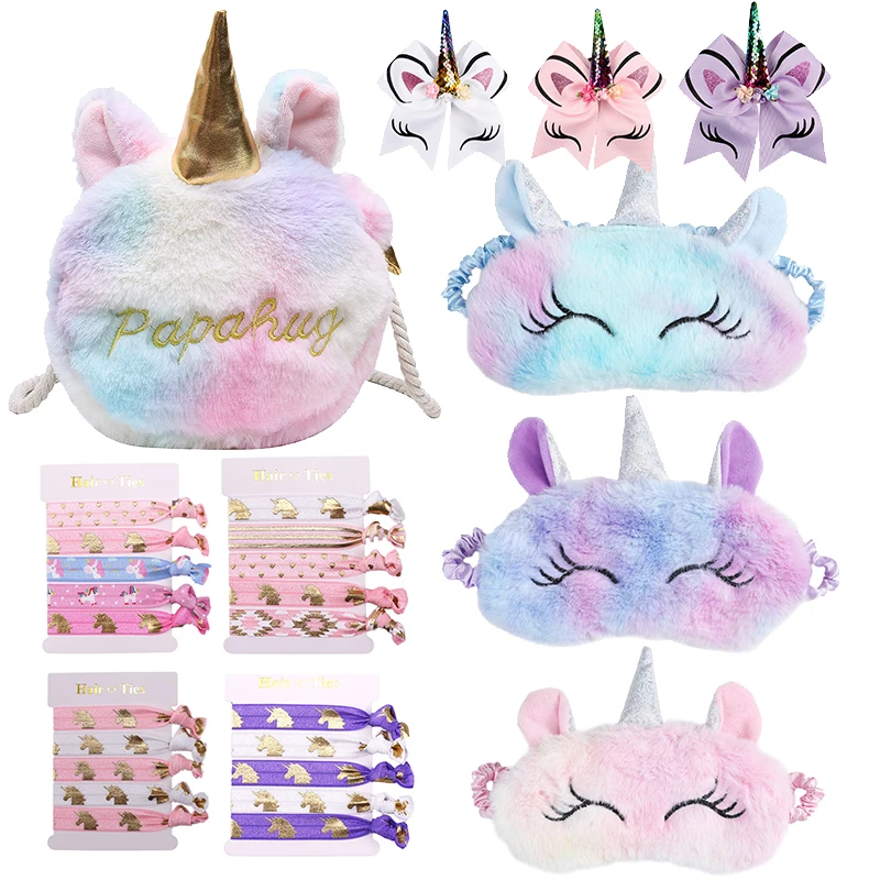 Мягкая маска для сна с глазами единорога плюшевый мешок макияжа девушки