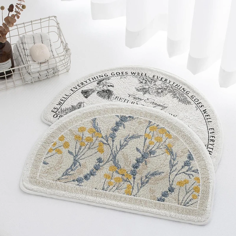 flocking bath mat anti slip absorbent bathroom carpet strong water absorption floor area rugs for shower room home door mats free global shipping