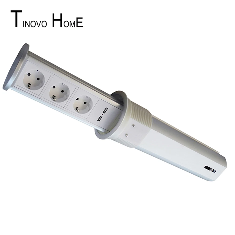 Пневматическая Выдвижная настольная розетка/скрытая розетка/3 немецких