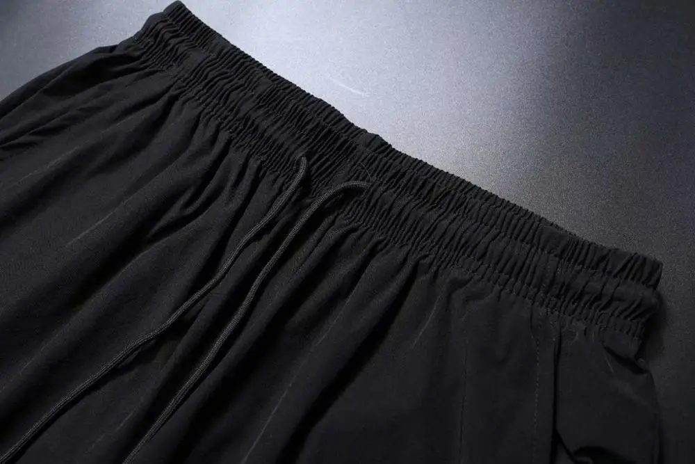 Ледяные Шелковые летние мужские тренировочные штаны для футбола 3/4 Укороченные