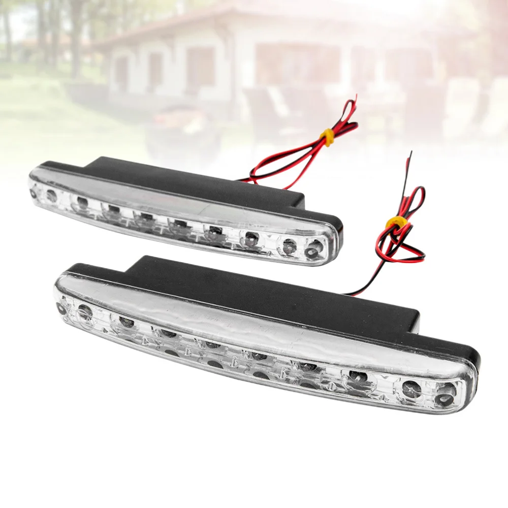 

2Pc 12V 5W LED Headlight Bulb SMD 2x8 LEDs Professional LED Fog Light DRL