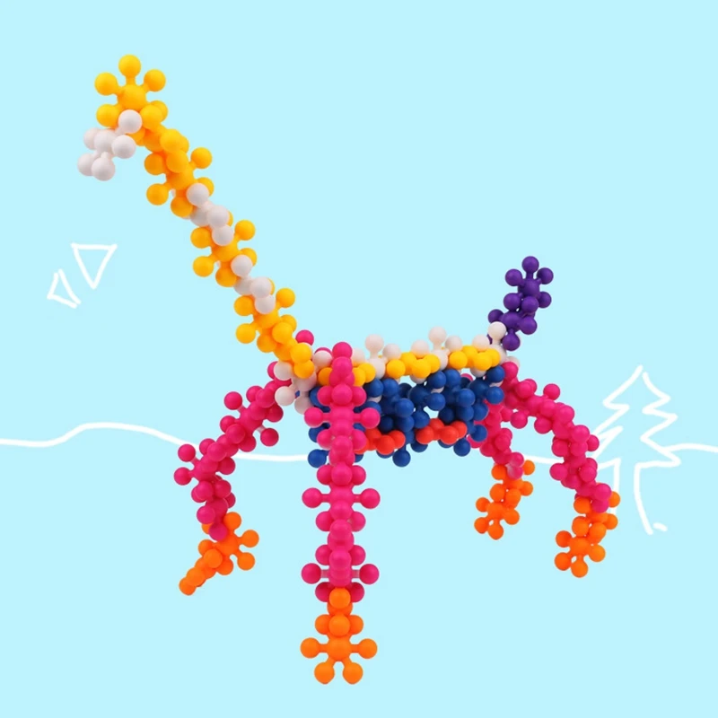 

3D Plum Building Blocks Spin embly Insert Building Blocks 3-7 Years Old Children embled Toys Kids Desktop DIY Toys