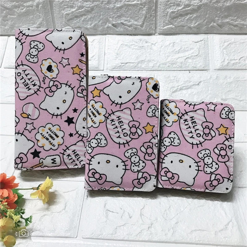 HELLO KITTY/Модный женский длинный кошелек с рисунком из мультфильма милый детский