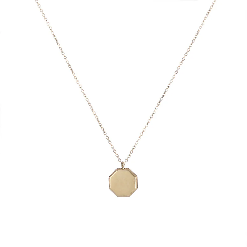 

Women necklace Short chain plated with 18K gold Not Easy To Fade titanium steel The color of rose gold Alloy clavicle chain