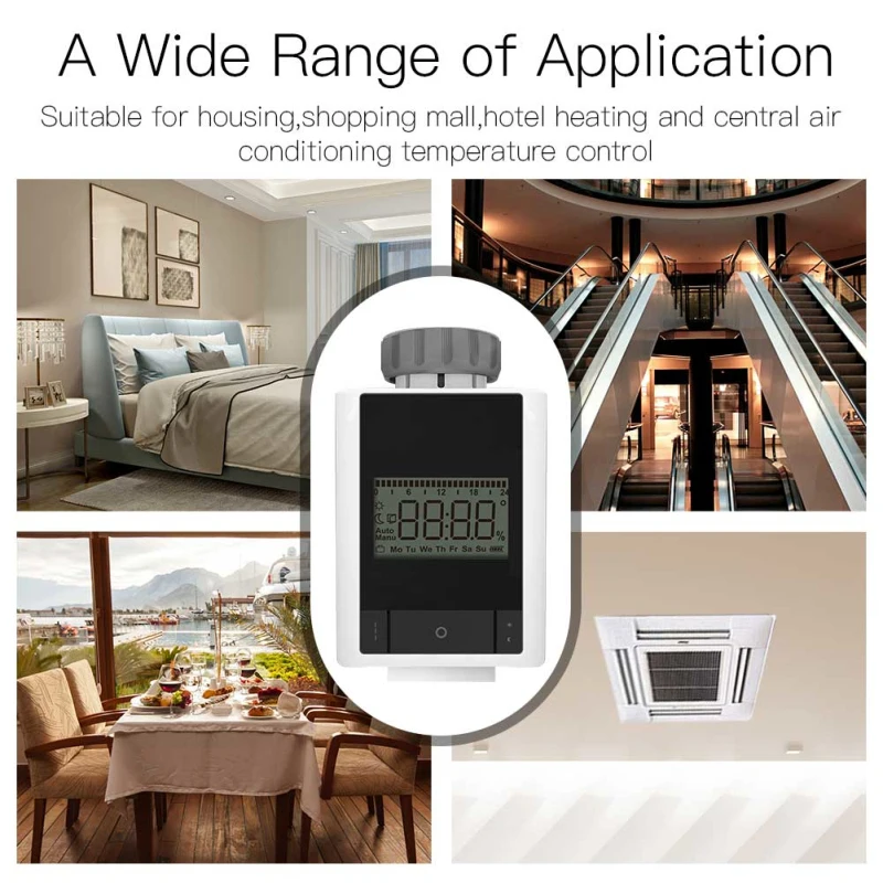 

Smart Home Tuya ZigBee 3.0 Smart Thermostat Heater TRV Thermostatic Radiator Valve Voice Control Work With Alexa Google Home