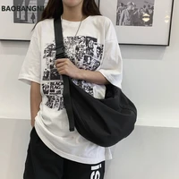 women large capacity multicolor dumpling bag retro bag nylon waterproof shoulder bag student school travel bag